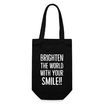 Illuminez le monde avec votre sourire - Sac à bouteille - noir - Devant