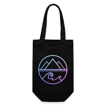 Surfen Vintage Surfer Geschenk - Geschenkbeutel für Flaschen - Schwarz - Vorne