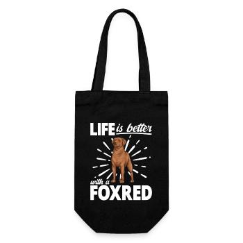 Fuchsroter Labrador Retriever Fox Red Labrador - Geschenkbeutel für Flaschen - Schwarz - Vorne