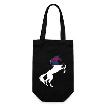 Christian Flag Unicorn T-Shirt Magical Unicorn - Gift Bag for Bottles - black - Front