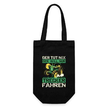 He doesn't do anything He just wants to drive a tractor Farm - Gift Bag for Bottles - black - Front