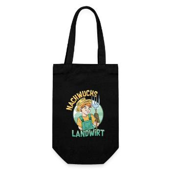 Young Farmer Farm Farmer - Gift Bag for Bottles - black - Front