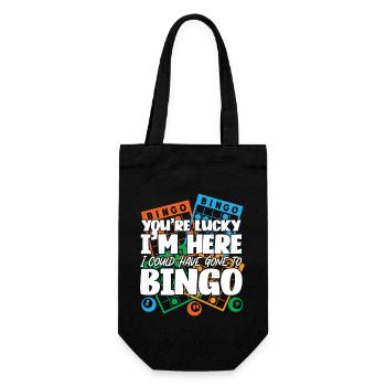 Bingo Player You're Lucky I'm Here - Geschenkbeutel für Flaschen - Schwarz - Vorne