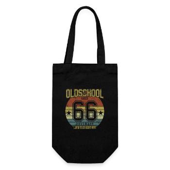 November 1966 - Geburtstag im November Oldschool - Geschenkbeutel für Flaschen - Schwarz - Vorne