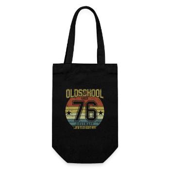 November 1976 - Geburtstag im November Oldschool - Geschenkbeutel für Flaschen - Schwarz - Vorne
