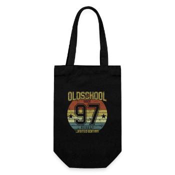 August 1997 - Birthday in August Oldschool - Gift Bag for Bottles - black - Front