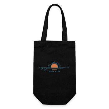 Surfen Vintage Surfer Geschenk - Geschenkbeutel für Flaschen - Schwarz - Vorne