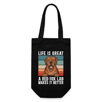 Fuchsroter Labrador Retriever Fox Red Labrador - Geschenkbeutel für Flaschen - Schwarz - Vorne