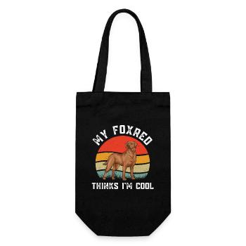 Fuchsroter Labrador Retriever Fox Red Labrador - Geschenkbeutel für Flaschen - Schwarz - Vorne