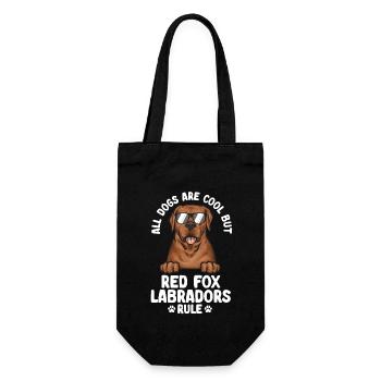 Fuchsroter Labrador Retriever Fox Red Labrador - Geschenkbeutel für Flaschen - Schwarz - Vorne