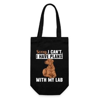 Fuchsroter Labrador Retriever Fox Red Labrador - Geschenkbeutel für Flaschen - Schwarz - Vorne