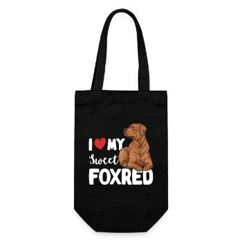 Fuchsroter Labrador Retriever Fox Red Labrador - Geschenkbeutel für Flaschen - Schwarz - Vorne