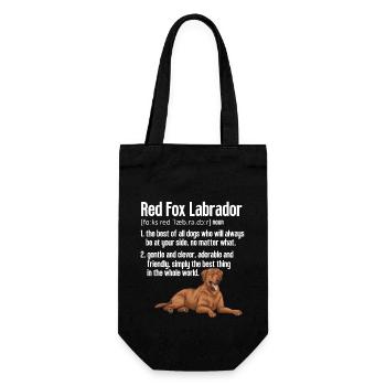Fuchsroter Labrador Retriever Fox Red Labrador - Geschenkbeutel für Flaschen - Schwarz - Vorne
