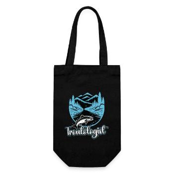 Trout Fishing Troutologist Fly Fishing Fisherman - Geschenkbeutel für Flaschen - Schwarz - Vorne