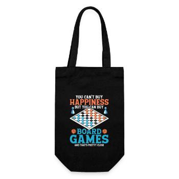 But You Can Buy Board Games Player Nerd Gamer - Geschenkbeutel für Flaschen - Schwarz - Vorne