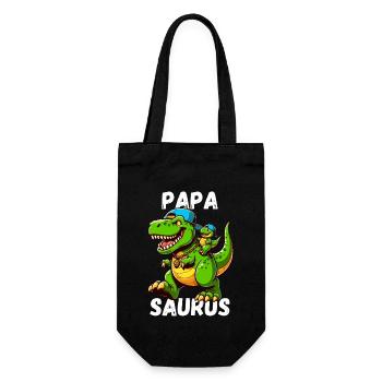Papa Saurus Dinosaure Fête des Pères Baseball Drôle - Sac à bouteille - noir - Devant