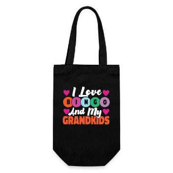 Bingo Player Grandma Grandpa I - Geschenkbeutel für Flaschen - Schwarz - Vorne
