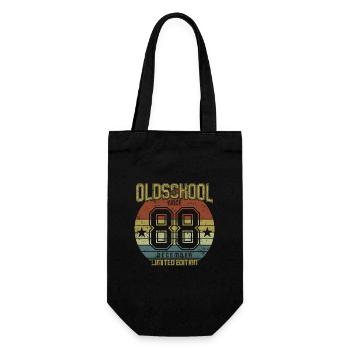 December 1988 - Geburtstag im Dezember Oldschool - Geschenkbeutel für Flaschen - Schwarz - Vorne