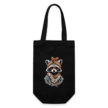 Maman raton laveur Raton laveur amant pour la fête des mères - Sac à bouteille - noir - Devant
