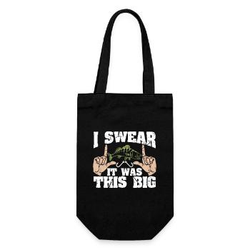 Walleye Fishing I Swear It Was Big Walleye Fish - Gift Bag for Bottles - black - Front