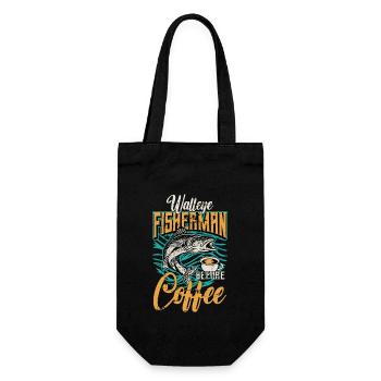 Walleye Fisherman Before Boating Coffee Lover - Gift Bag for Bottles - black - Front