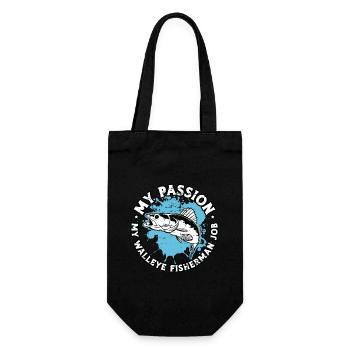 Walleye Fisherman My Passion My Walleye Fishing - Gift Bag for Bottles - black - Front
