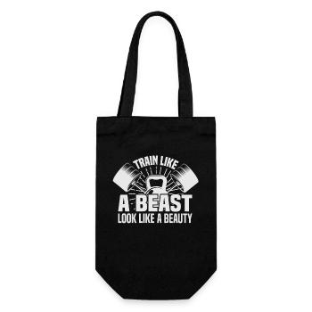 Train Like A Beast, Look Like A Beauty. - Gift Bag for Bottles - black - Front