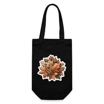 Autumn, Foliage, Leaves, Season, Weather - Gift Bag for Bottles - black - Front