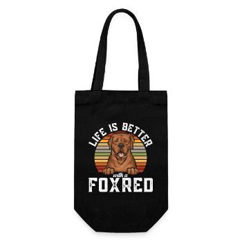 Fuchsroter Labrador Retriever Fox Red Labrador - Geschenkbeutel für Flaschen - Schwarz - Vorne