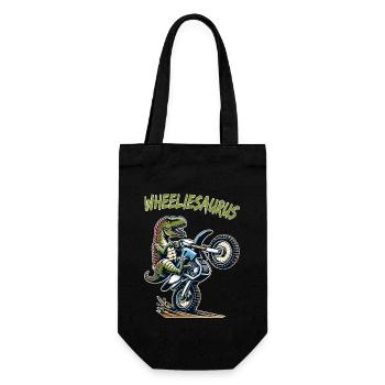 Wheelie Dinosaur Moto Motocross Dino Enfants - Sac à bouteille - noir - Devant