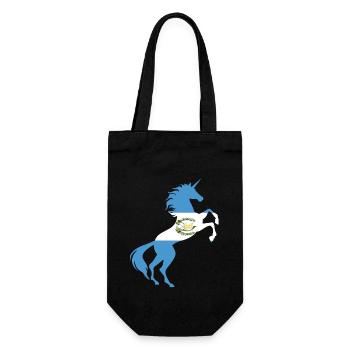 Unicorn Guatemala Flag TShirt Magical Unicorn Pun - Gift Bag for Bottles - black - Front