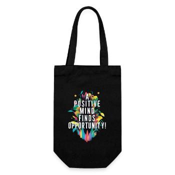Positive Spirit Discovers Opportunities - Gift Bag for Bottles - black - Front
