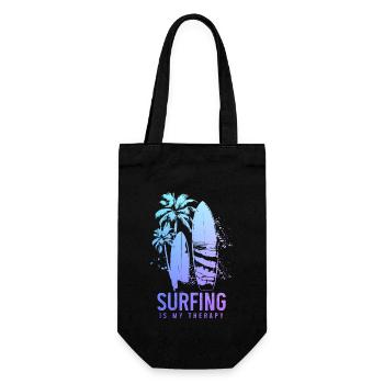 Surfing Vintage surfeur cadeau - Sac à bouteille - noir - Devant