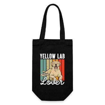 Yellow Labrador Retriever - Gift Bag for Bottles - black - Front