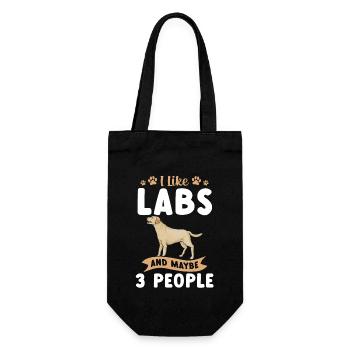 Yellow Labrador Retriever - Gift Bag for Bottles - black - Front