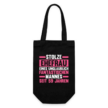 Mariage Mariage de marée 59 ans de mariage - Sac à bouteille - noir - Devant