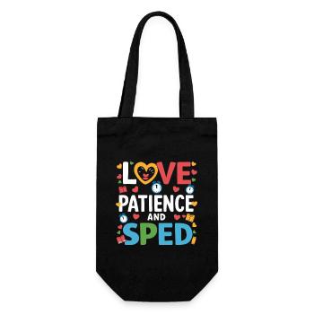 Sonderpädagogik-lehrer "sped Teacher Inclusion" - Gift Bag for Bottles - black - Front