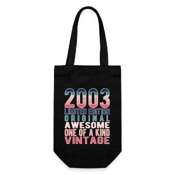 Limited Edition Since 2003 Birthday Vintage 2003 - Gift Bag for Bottles - black - Front