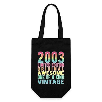 Limited Edition Since 2003 Birthday Vintage 2003 - Gift Bag for Bottles - black - Front