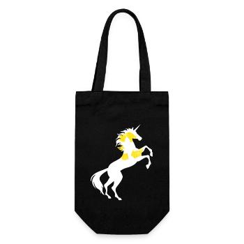 Recycler le symbole Licorne T-shirt Recyclage Magique - Sac à bouteille - noir - Devant