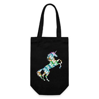 T-shirt Petites Licornes Arc-en-ciel Licorne Magique - Sac à bouteille - noir - Devant