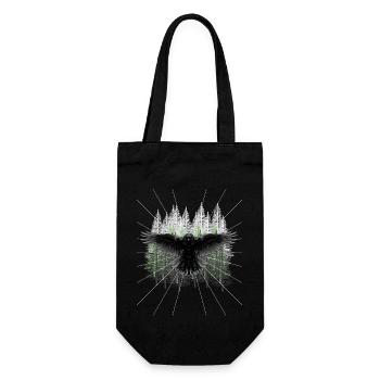 Forest Wildlife Crow Raven Raven Woodland Animals Dark - Gift Bag for Bottles - black - Front