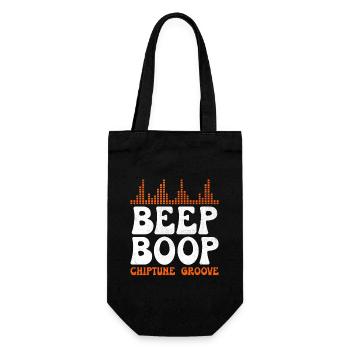 Chiptune Music Lover Groove zu den Bleeps und Bloo - Geschenkbeutel für Flaschen - Schwarz - Vorne