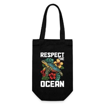 Diving Diver Surfing Surfer Gift - Gift Bag for Bottles - black - Front