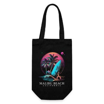 Malibu Beach California Surfing Surfer - Gift Bag for Bottles - black - Front