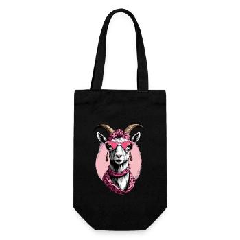 Funny Mom Goat Perfect for Mother's Day - Gift Bag for Bottles - black - Front
