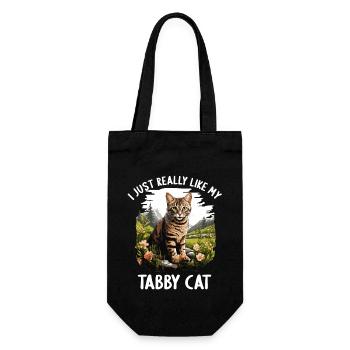 Tabby Kätzchen Tabby Katze - Geschenkbeutel für Flaschen - Schwarz - Vorne