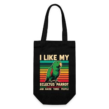 Funny Eclectus Parrot Saying Bird Owner Pet - Gift Bag for Bottles - black - Front