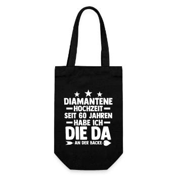 Marriage Diamond Wedding 60 Years Married Hochz - Gift Bag for Bottles - black - Front