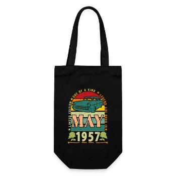 Mai 1957, Mai 1957, Mai 1957. - Geschenkbeutel für Flaschen - Schwarz - Vorne